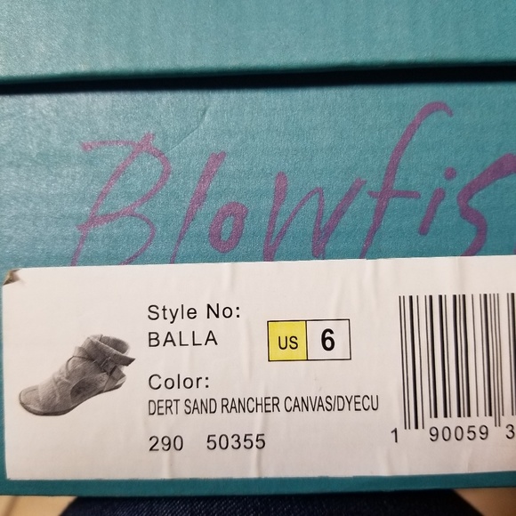 Blowfish Balla Sandals Ankle High Canvas Sand 6 - Picture 6 of 6